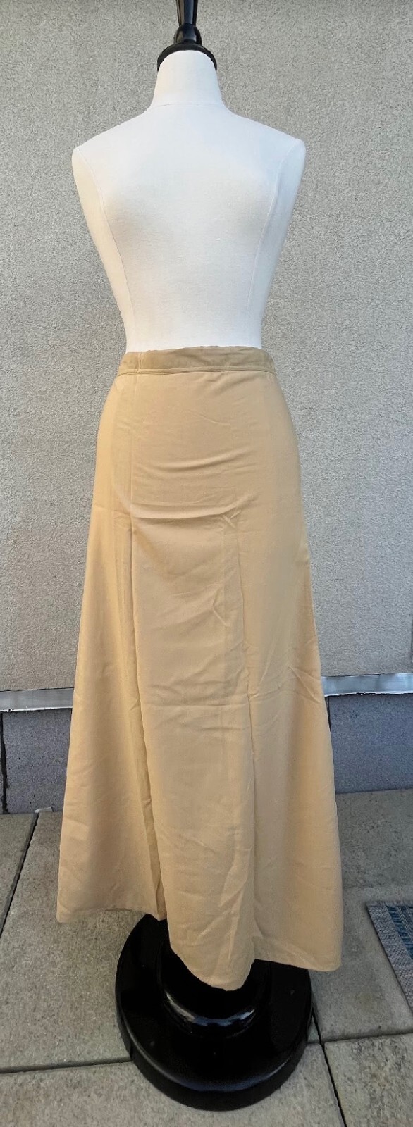 Tan Sari Skirt Sample One-of-One Designed in NY Elastic Waist