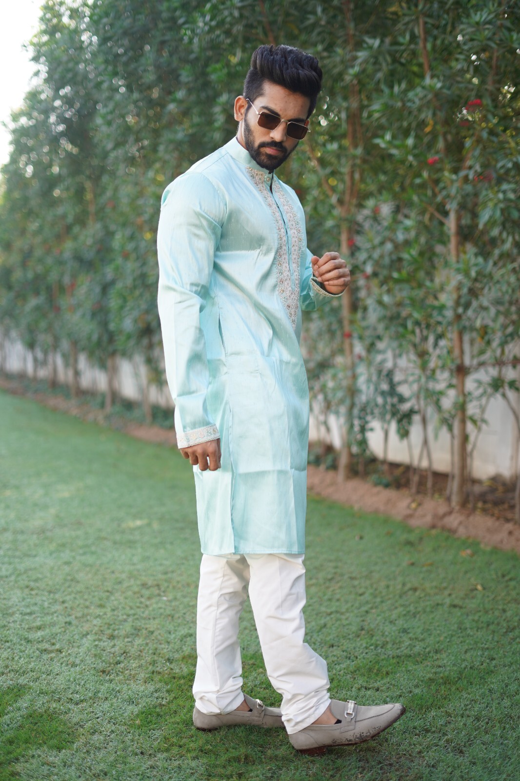 Men Kurta Pajama Set Indian Pakistani Traditional Ethnic Wedding Party Wear
