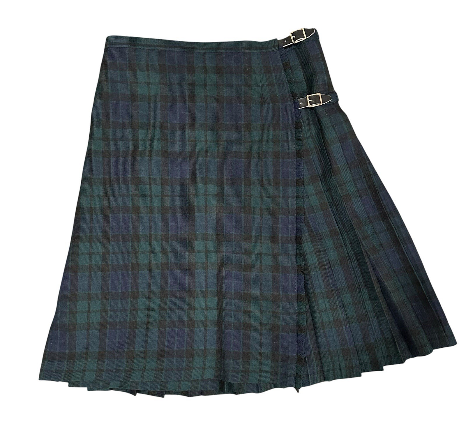 Lochcarron of Scotland Women’s Wool Kilt MacKay Black Watch Midi 34×27.5 (L/XL)