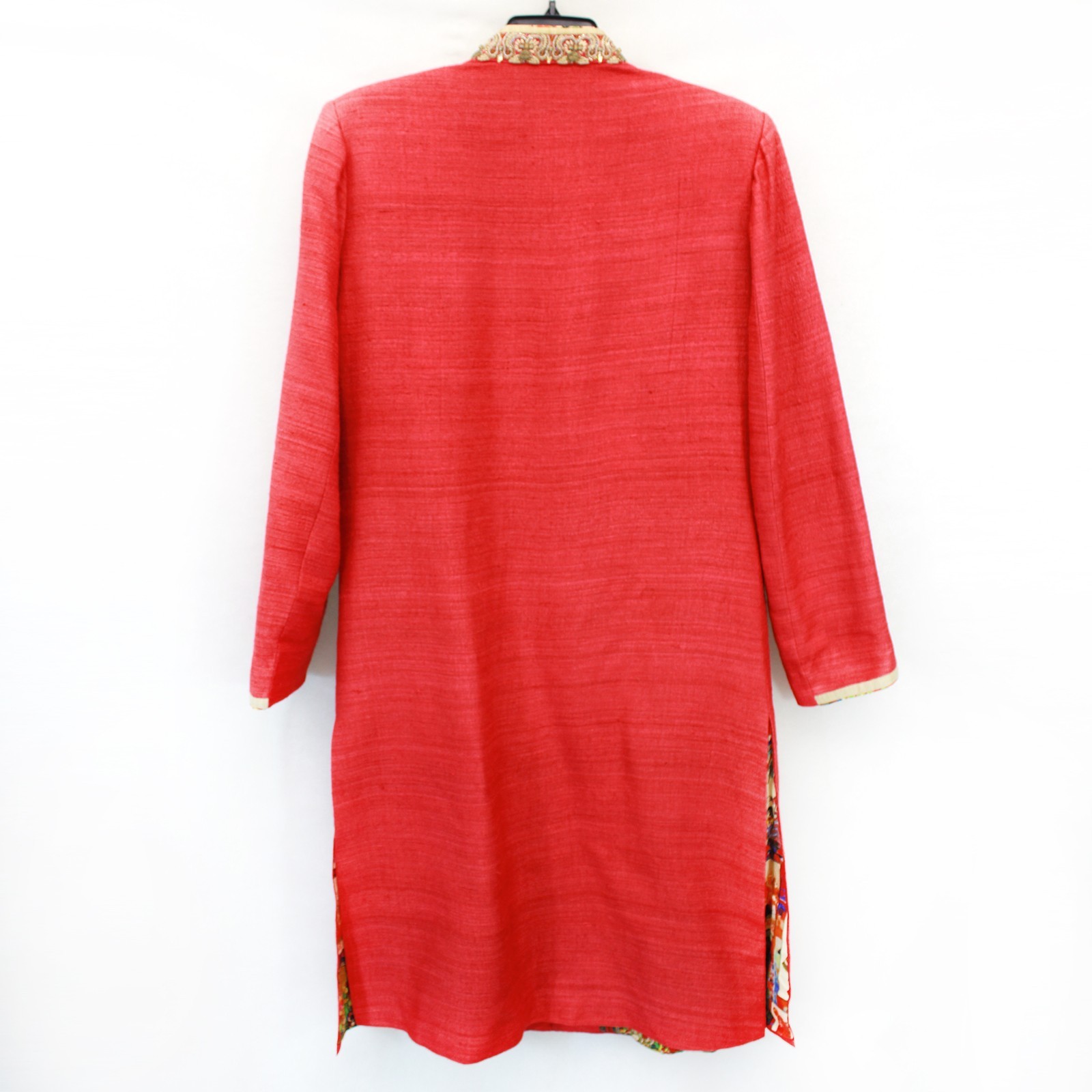Kurta Coat Vintage Indian Mandarin Collar Lining Ethnic Style Button size 46