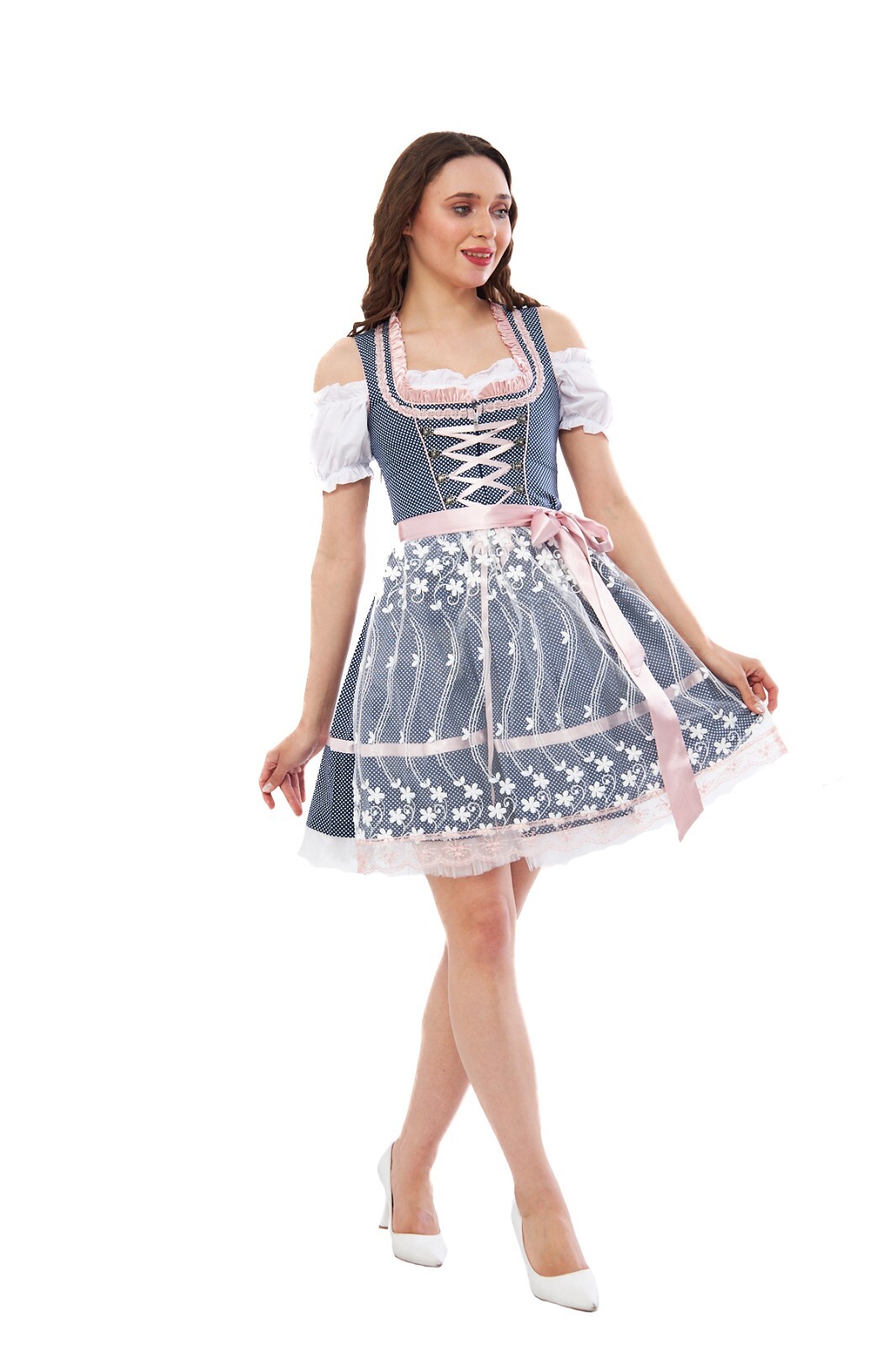 011 Dirndl Oktoberfest German Austrian Dress Sizes: 32.34.36.38.40.42.44.46