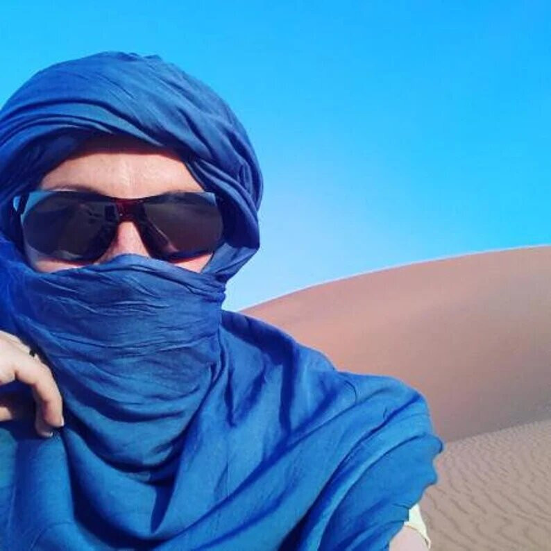 unisex adult Handmade Moroccan African Tuareg Scarf for Men or women