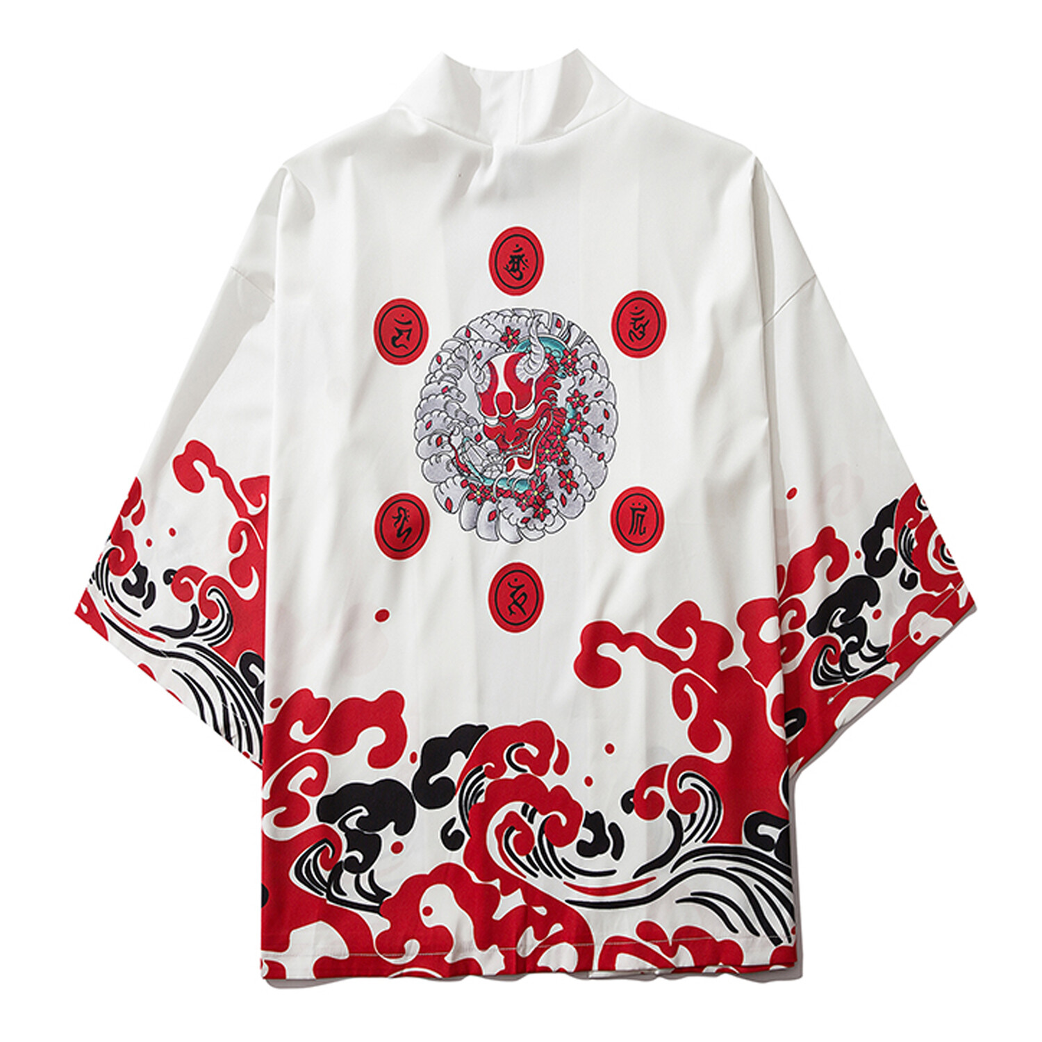 MFCT Men’s Ukiyo-e Demon Graphic Lightweight Harajuku Kimono Cardigan
