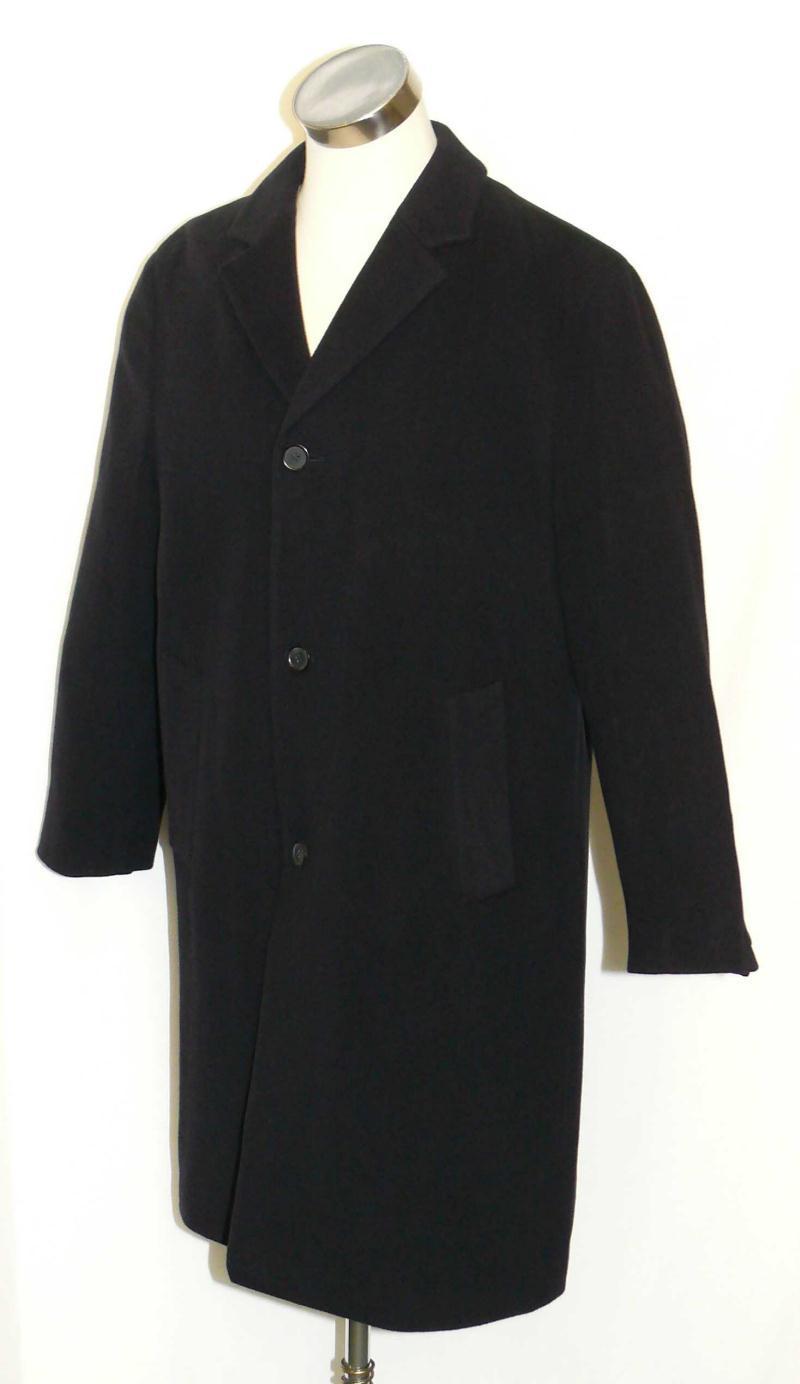 WOOL German Suit Over Coat Jacket LONG SLEEVES Men Trench Career 50 c46″ Large