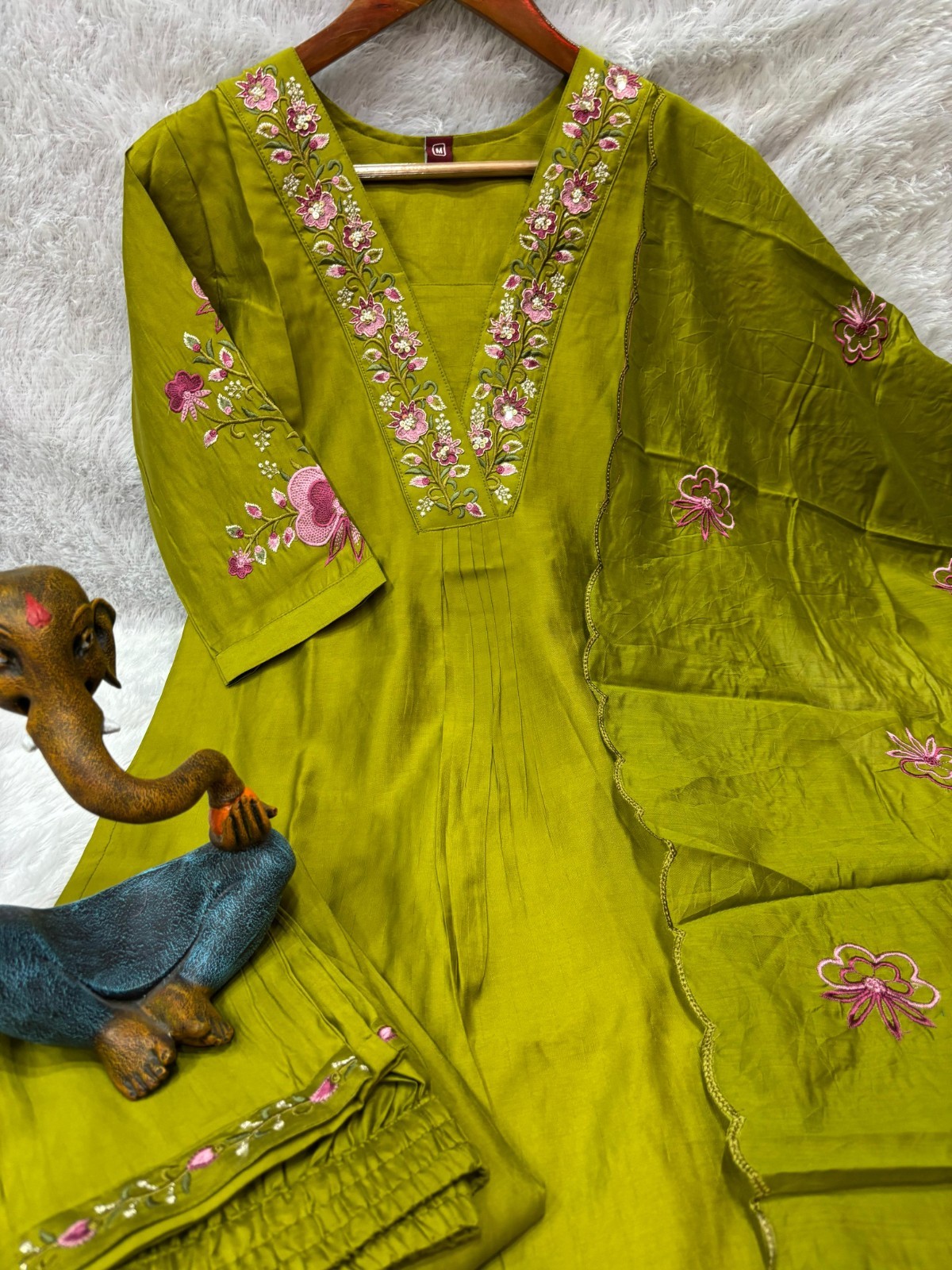 Designer Indian Pakistani Kurta Pant Dupatta Set | Bollywood Style Women Kurti