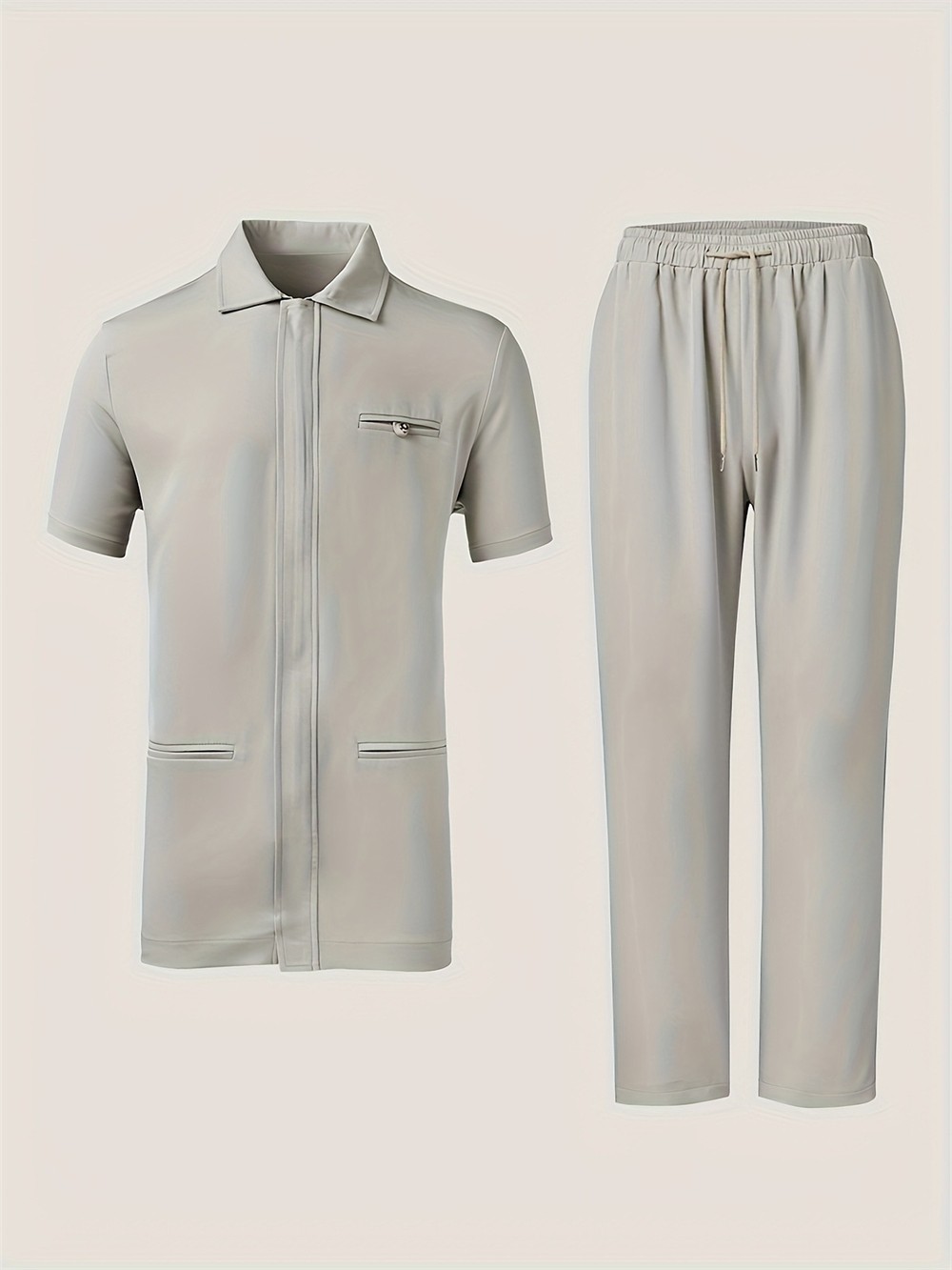 Men’s Traditional 2 Piece Set African Shirt and Pants Set Suit Middle East Suit