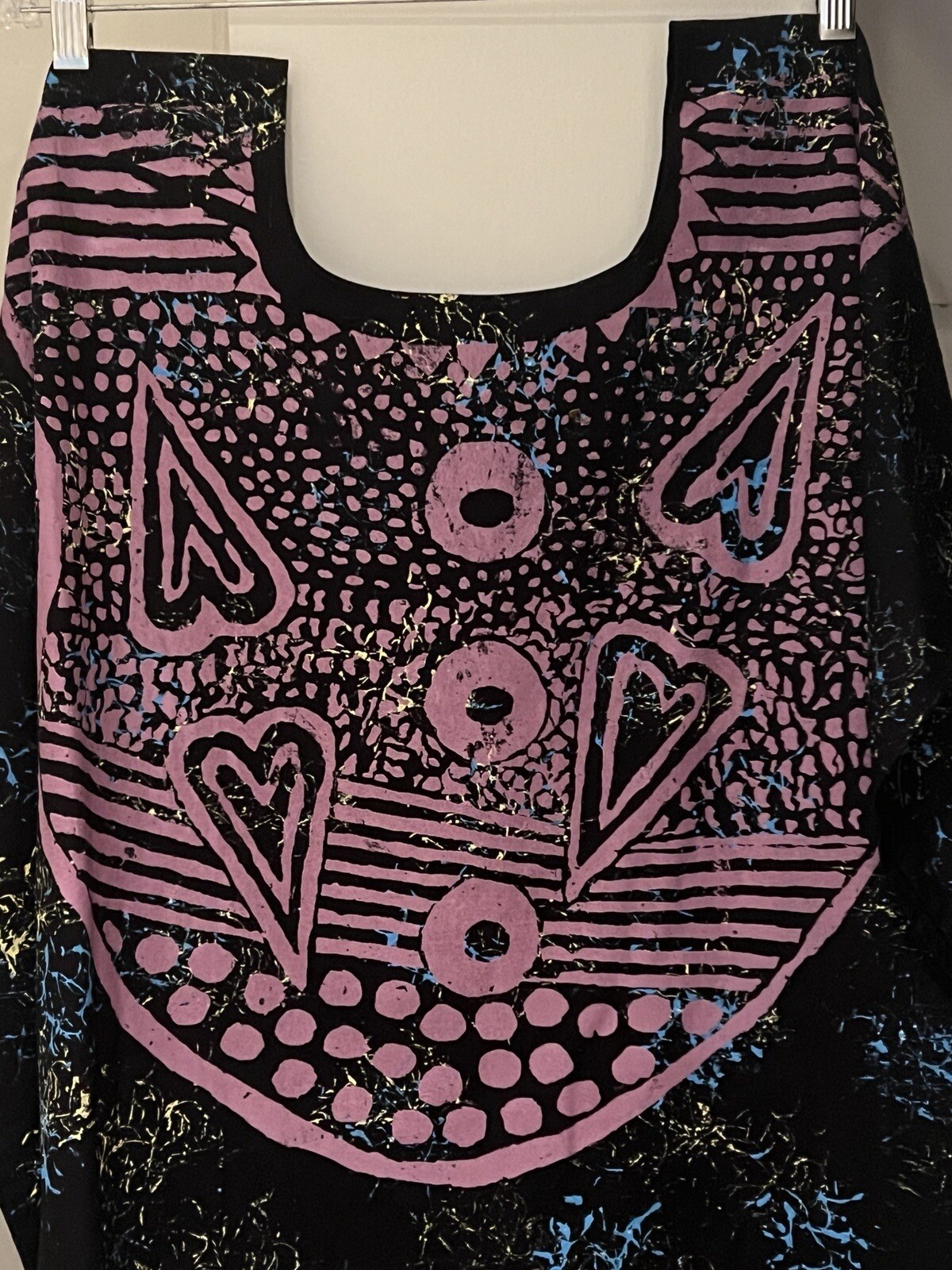 Women’s Nigerian 2-Piece Top and Stretch Tights Party Hand painted New M-L