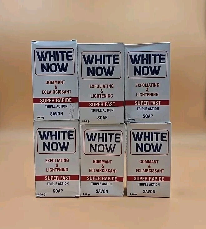 6 pack White Now triple action whitening soap 200g