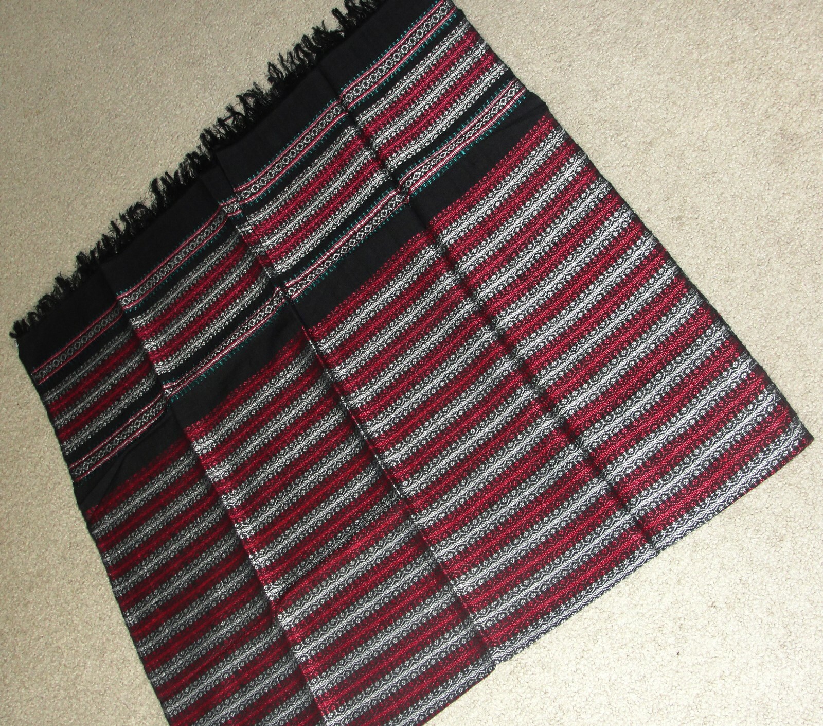 Handmade Aarong Shawl Dupatta Scarf MP Art Museum Silk Bangladesh Indian Ajrakh