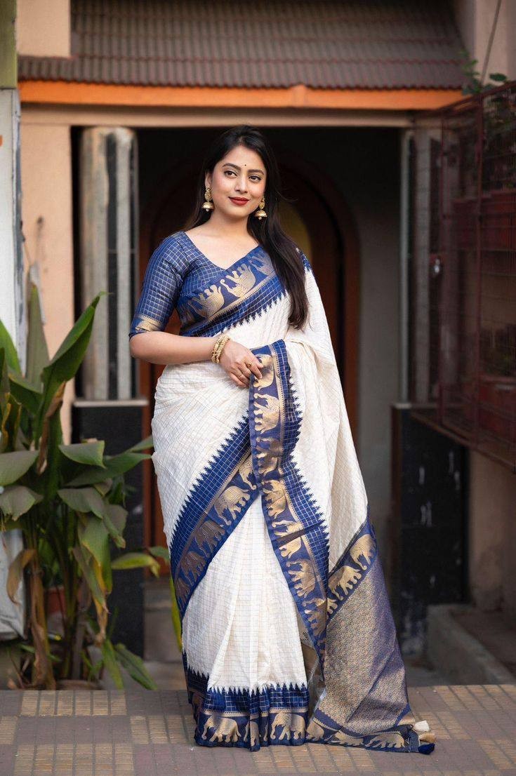 Bollywood Style Designer Silk Saree With Blouse South Indian Bridal Party Wear