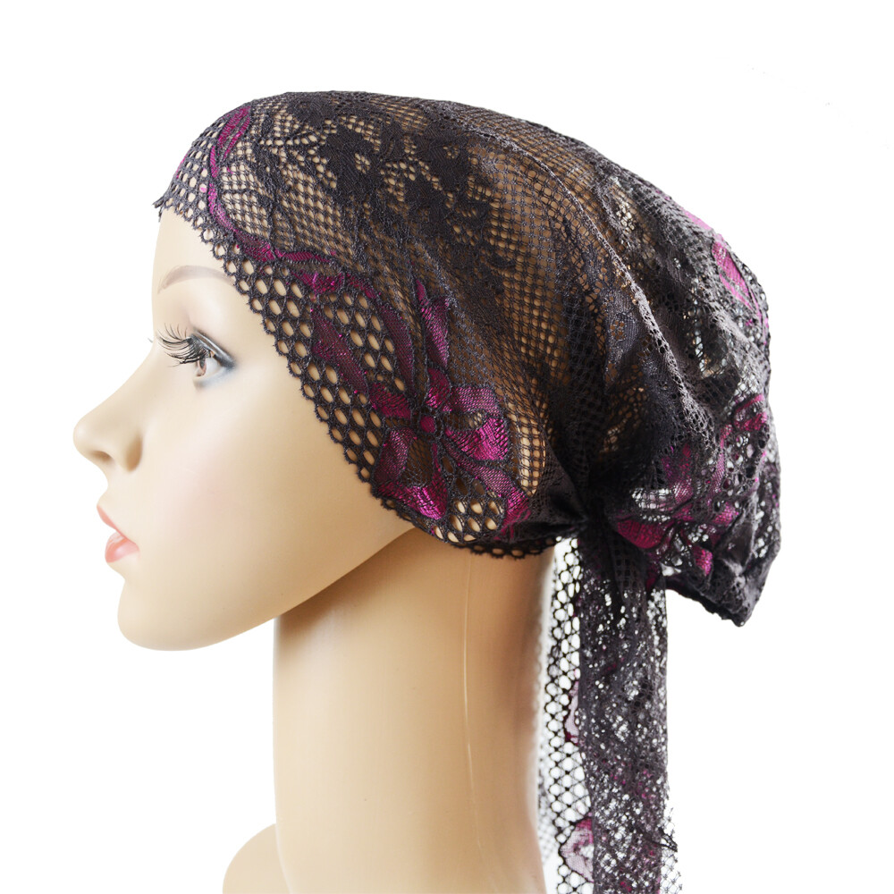 Muslim Women Lace Hat Islamic Inner Caps Headwear Underscarf Hijab Headwear Wrap
