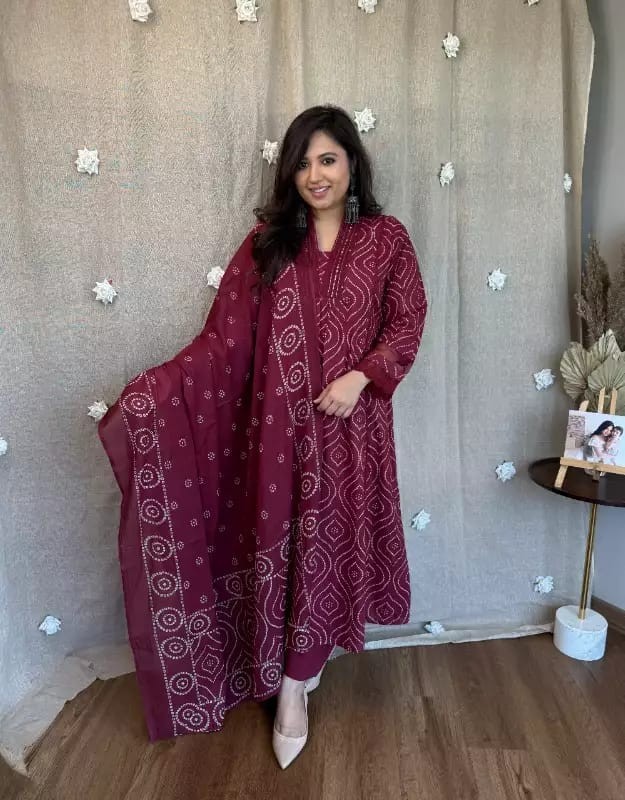 Fully Stitched Kurta Palazzo With Dupatta Set 3 Piece Combo Set Salwar Kameez