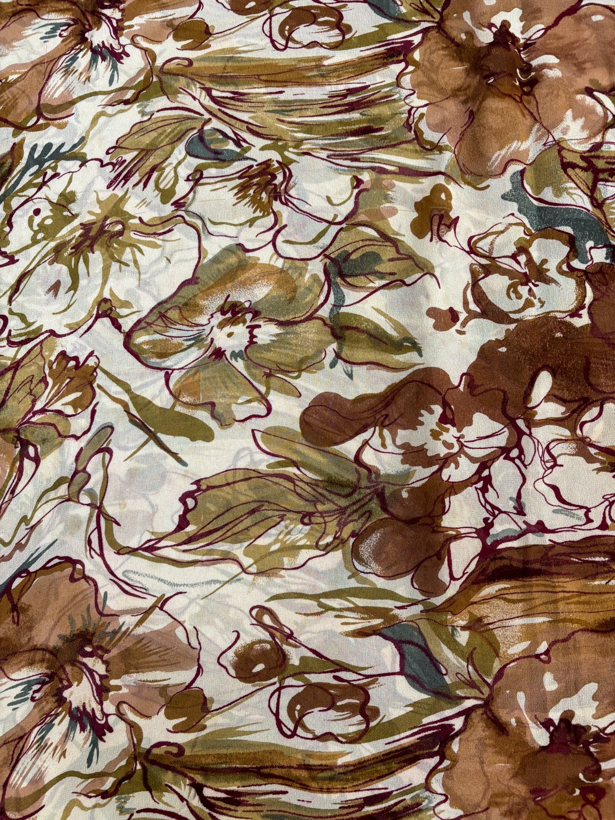 Vintage Chiffon Silk Saree, Lightweight Fabric for DIY & Sewing CS1207