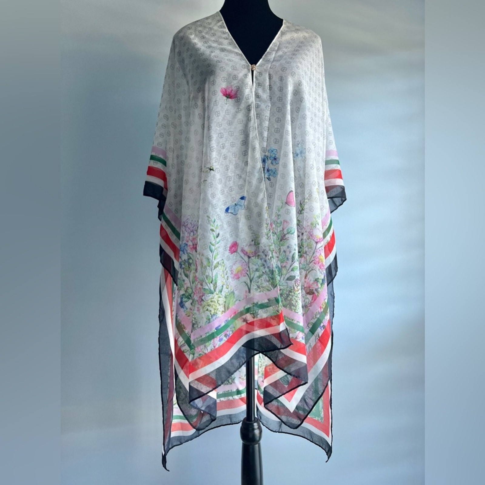 NWOT Giani Bernini Women’s Signature Logo Button-Front Kimono Cover Up