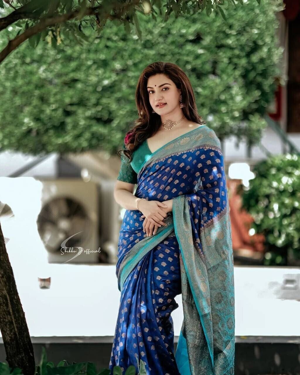 Ethnic Wedding Fancy Soft Lichi Silk Saree,Indian Traditional Style Sari 11-KP42