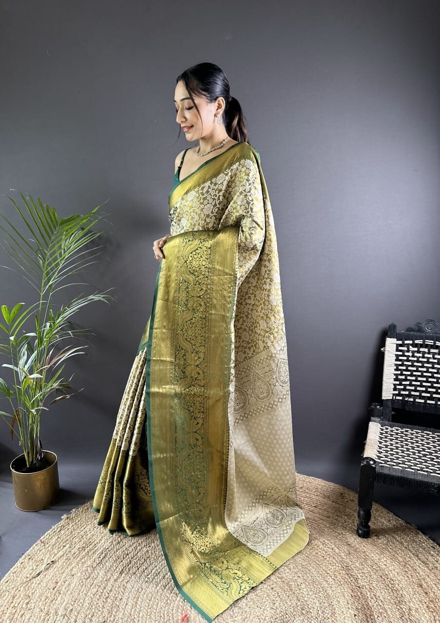 Tissue Silk Fabric Saree Blouse Dress Wedding Night Party Wear Casual Trending