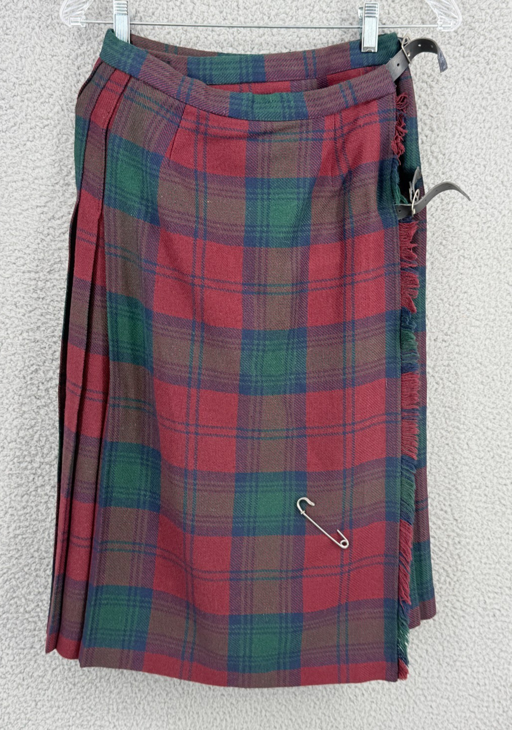 Vintage THE SCOTCH HOUSE Kilt Tartan Plaid Wool Made Scotland MacRae 38
