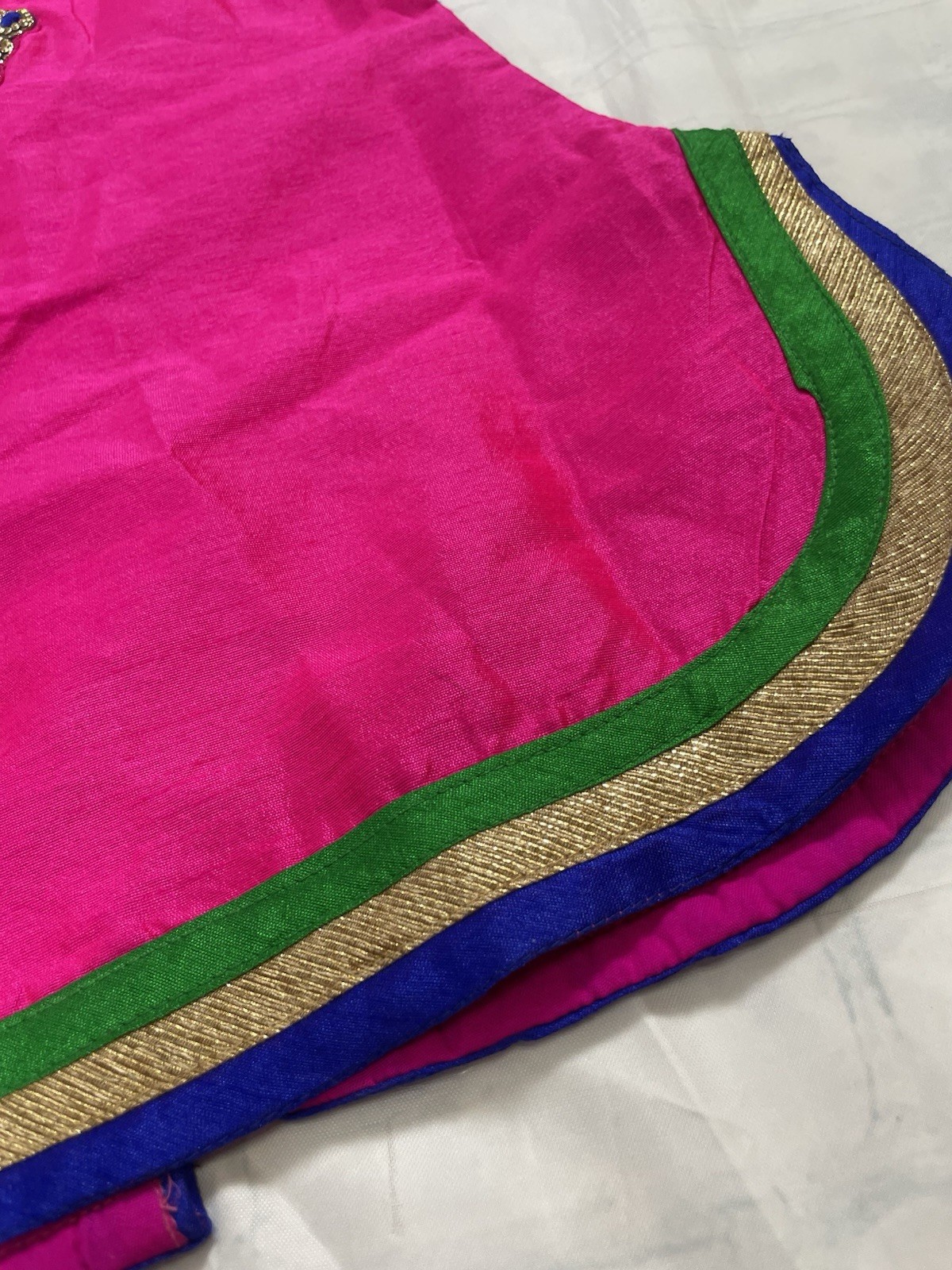 Indian Wedding Dress Jacket Baby Girl Toddler Size 20 Beautiful Hot pink Blue