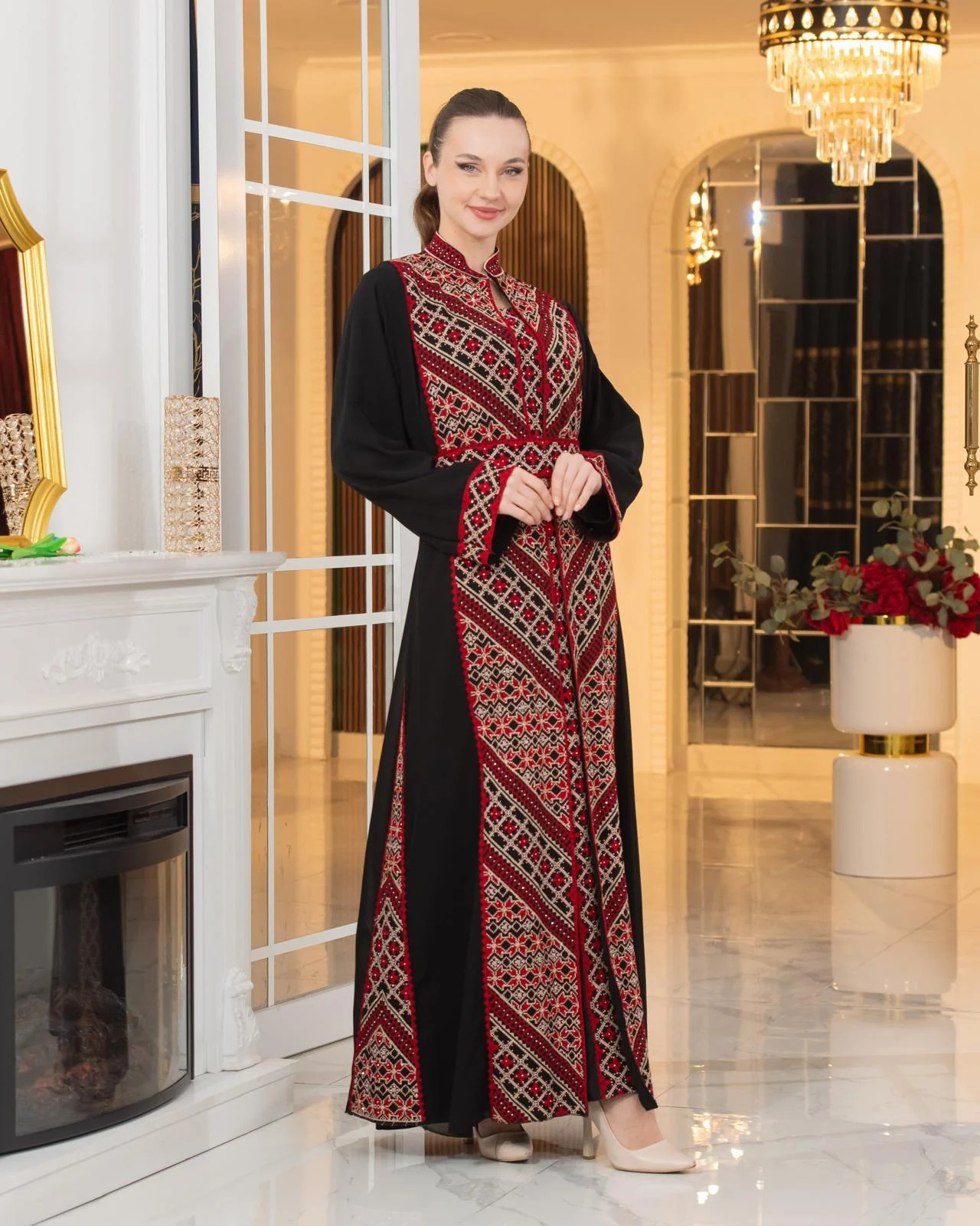 Jameelah Thobe Set – Women’s Embroidered Dress, Perfect for Eid, Abaya, Ramadan