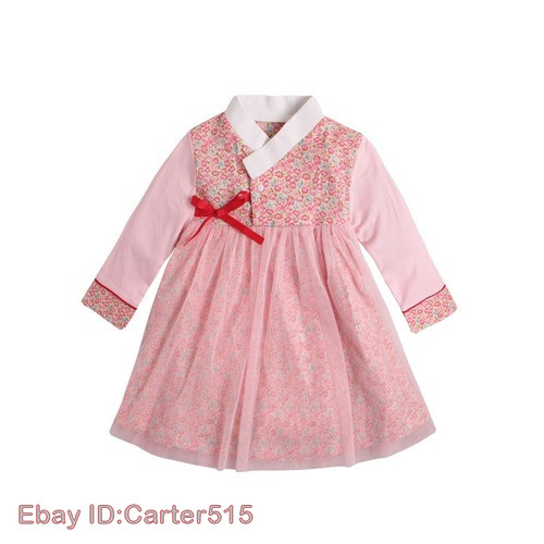 Korean Traditional Baby Girl Party Formal Dress Hanbok Stage Performance Dresses