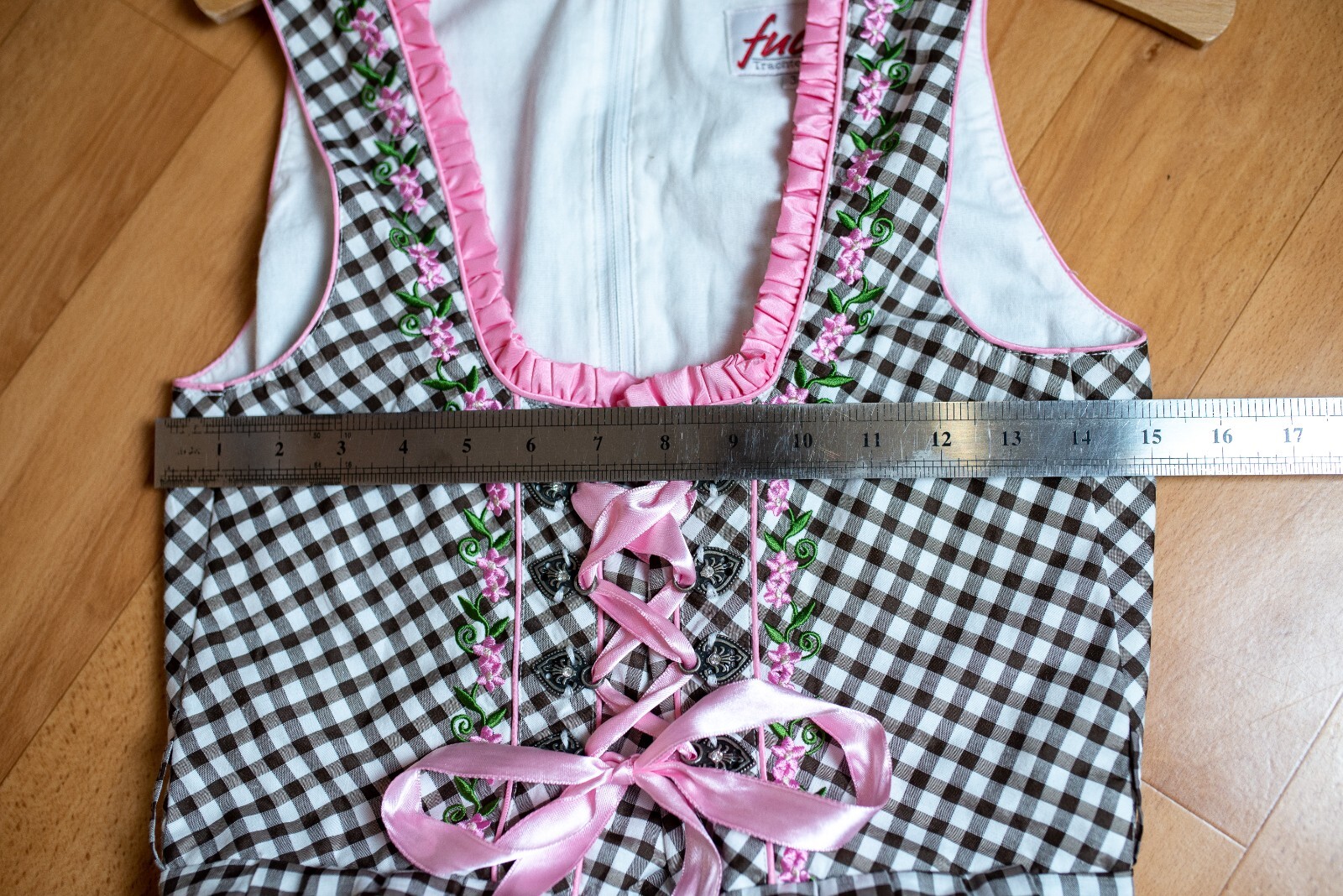 VINTAGE FUCHS TYROL OKTOBERFEST DIRNDL WOMEN’S DRESS Size 38