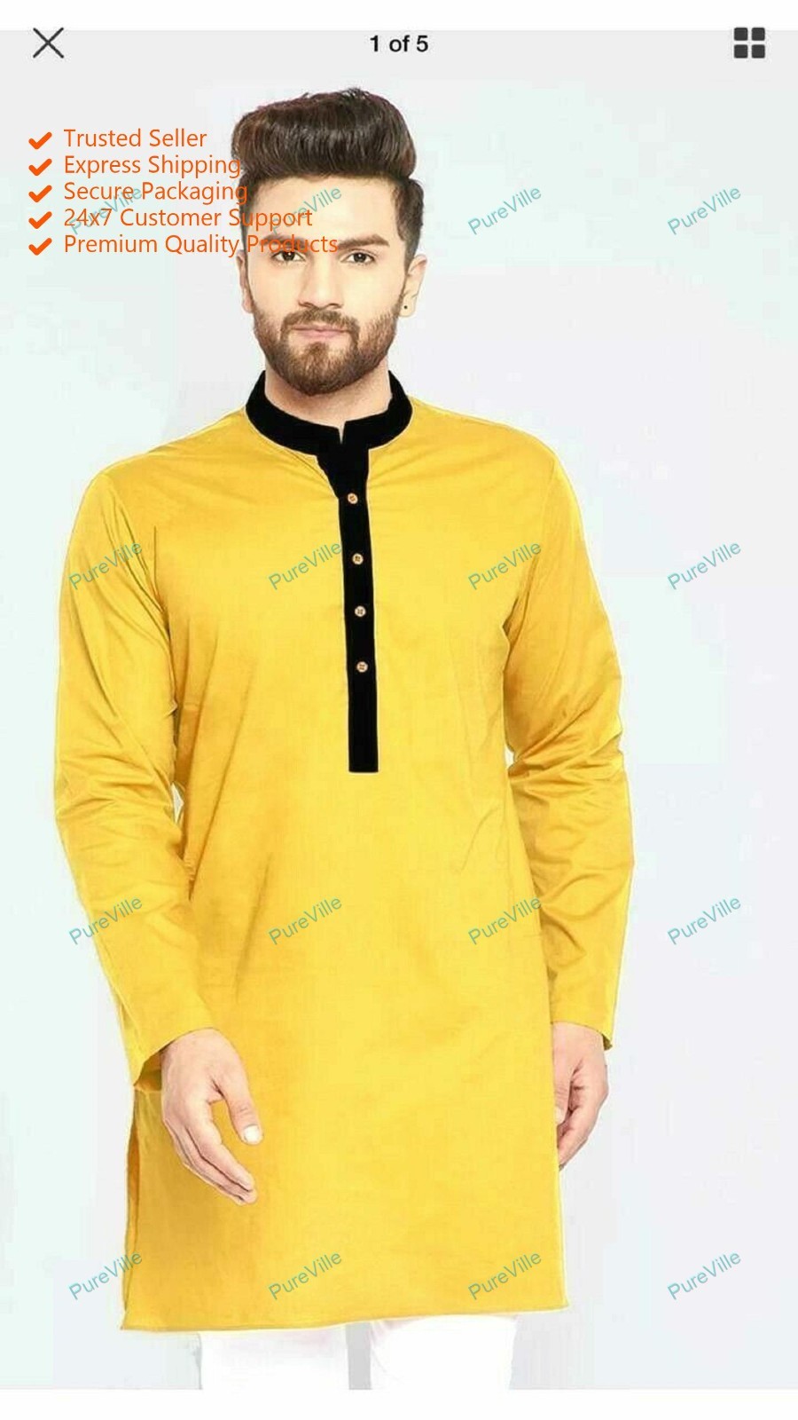 Mens Kurta only Designer Kurta Full Sleeve Cotton Shirt Ethnic Mens Kurta