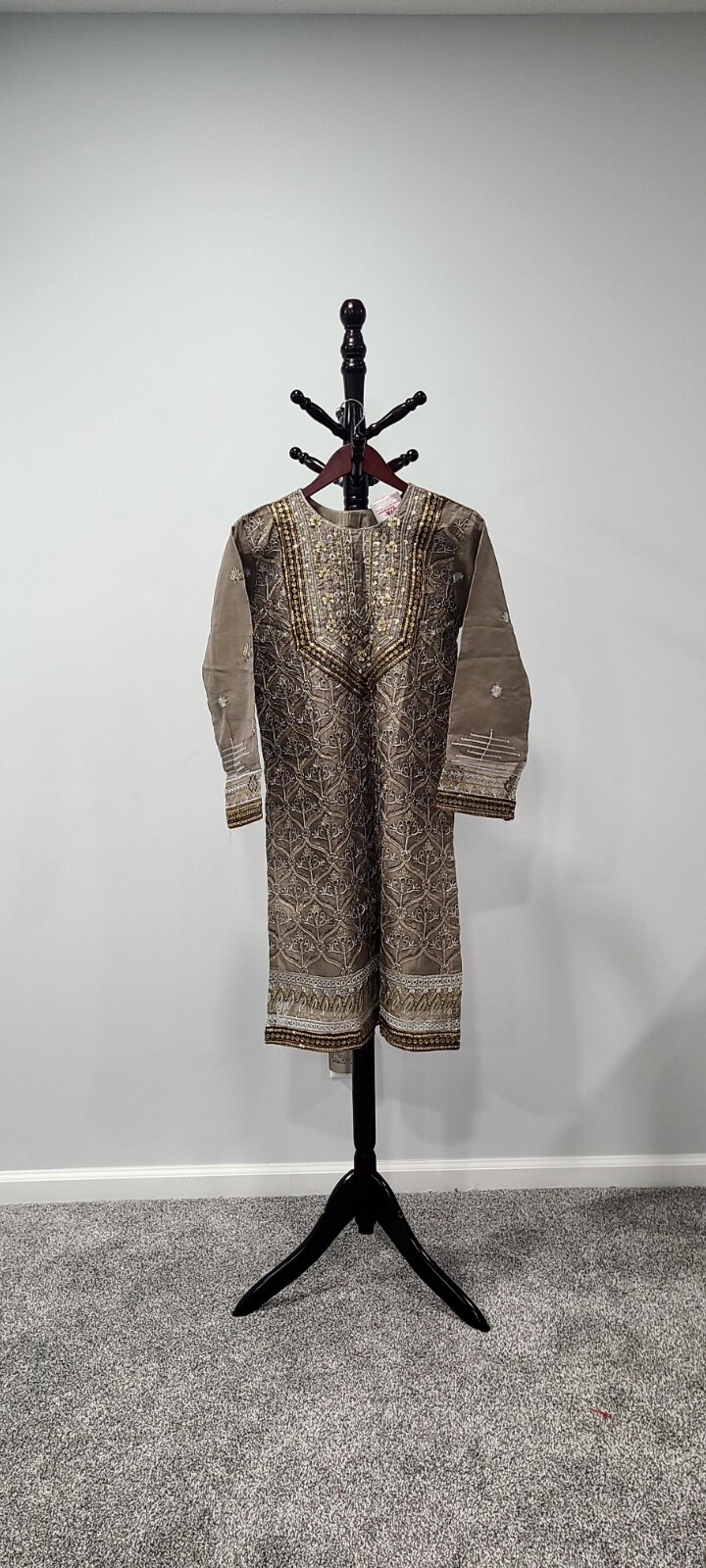 3 Piece Gharara Suit, Embroidery work and stone work on shirt and Gharara
