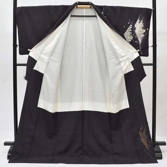 Vintage Japanese Kimono | Houmongi | Purple Silk | rr0877a57