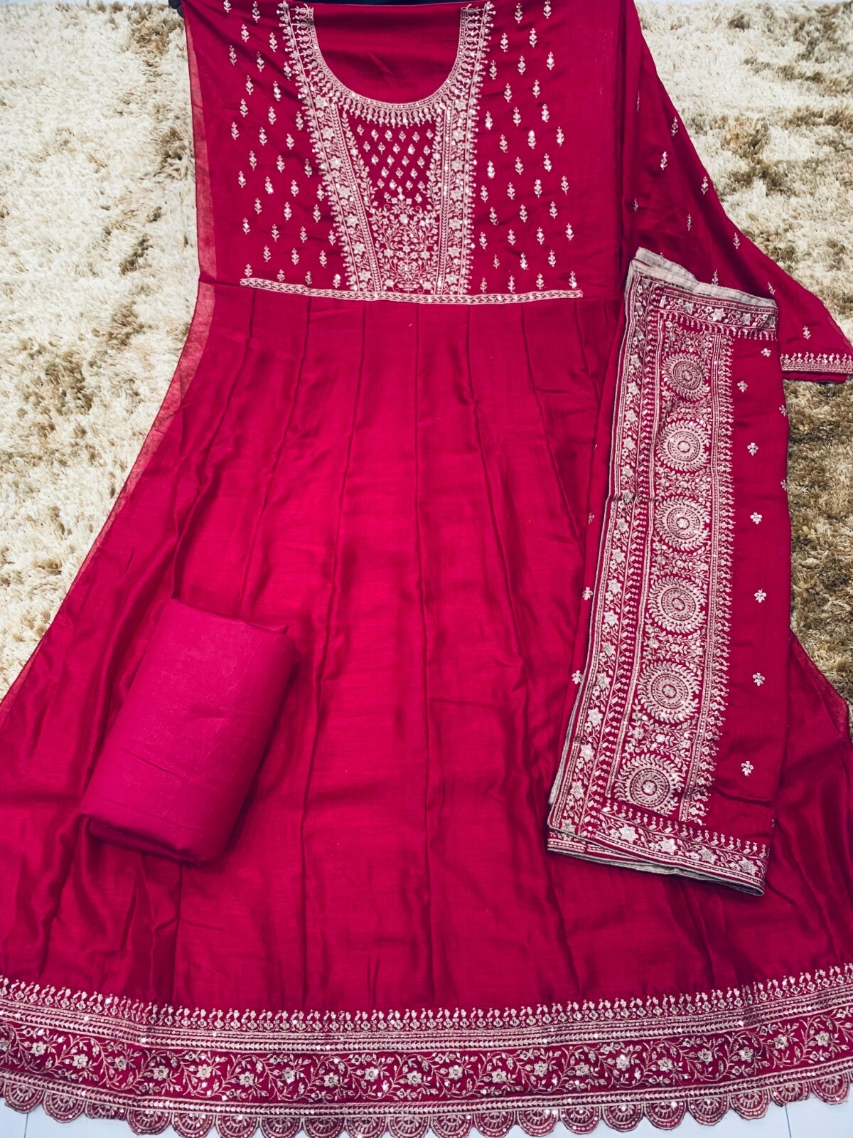 Bridal Pakistani Designer Wedding eid Indian Party Dress Parrot Anarkali Gown