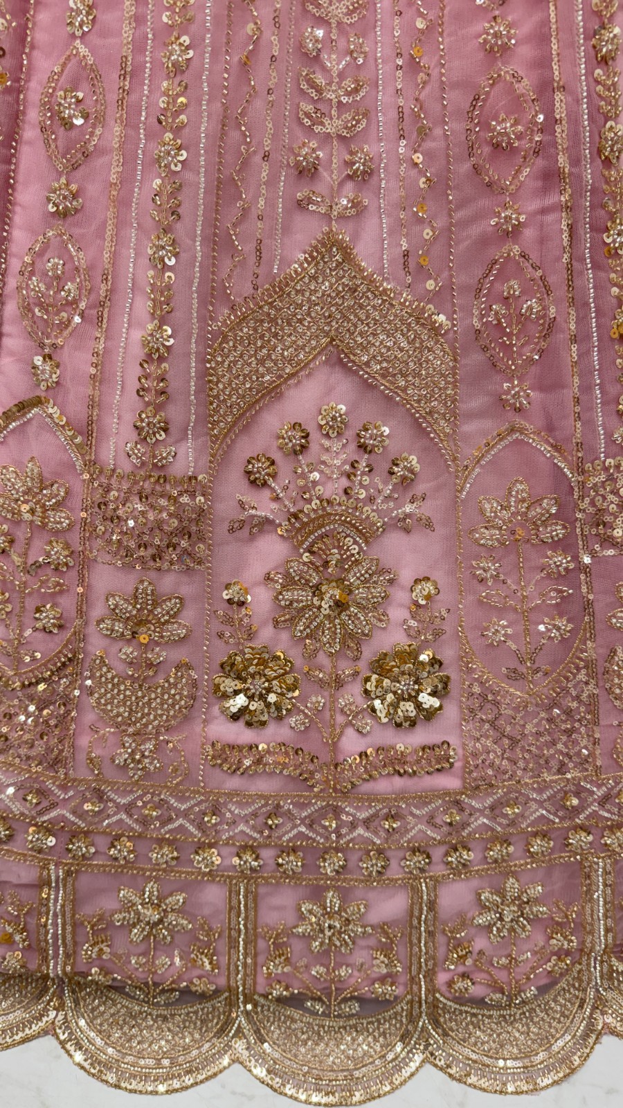 Luxury Bridal Net Lehenga Choli Handwork Sequins Zari Festival Outfit