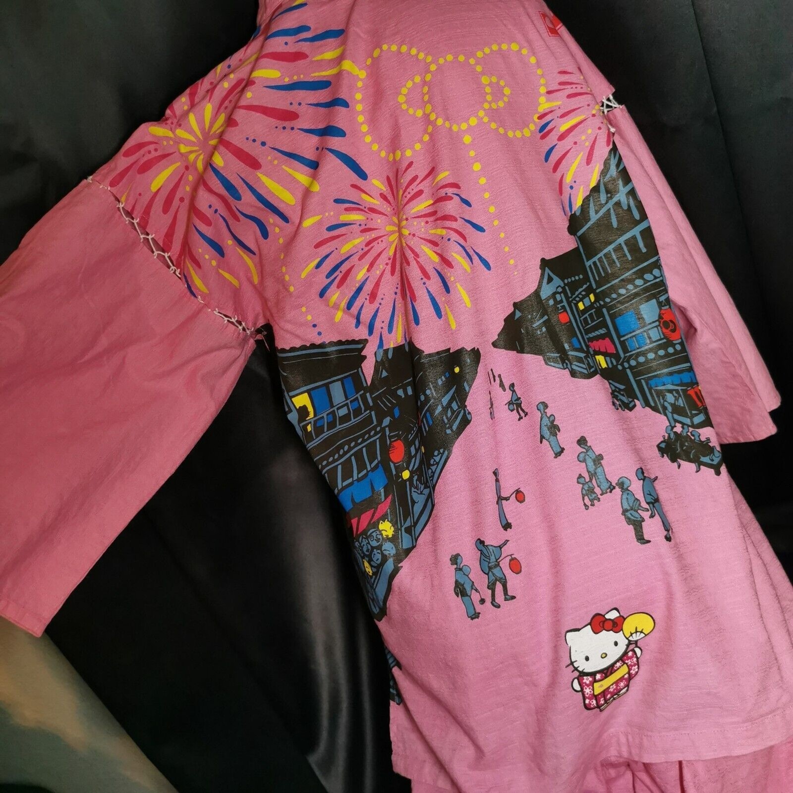 Hello Kitty Pink Jinbei Size Small 2000s Sanrio Japan Festival Yukata Cosplay