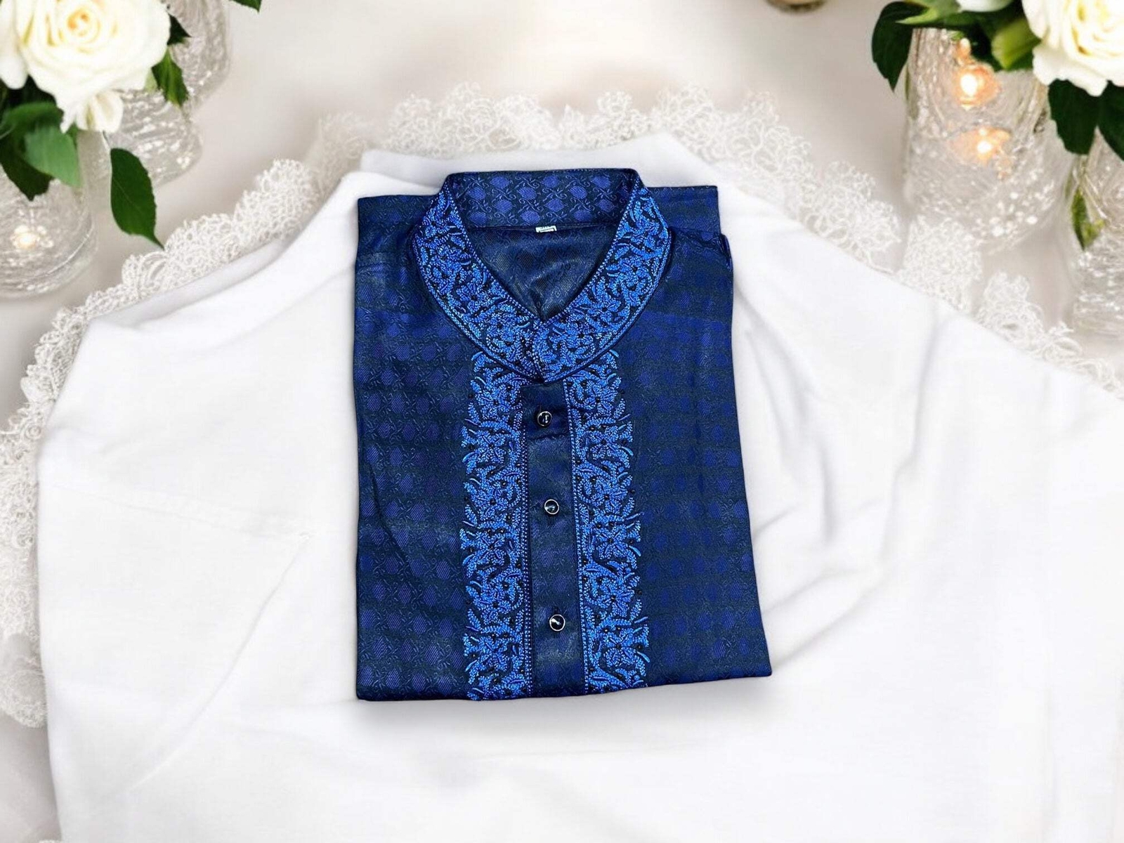 Blue – Soft Cotton Traditional Boys Kurta- 018