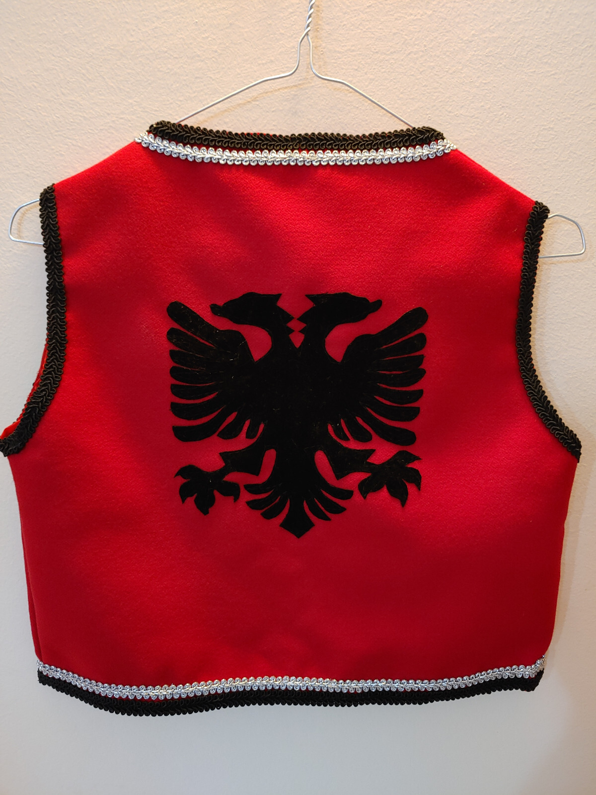 Boys Age: 3-4 Albanian Eagle Flag Xhamadan Jelek. Handmade Traditional Folk Coat