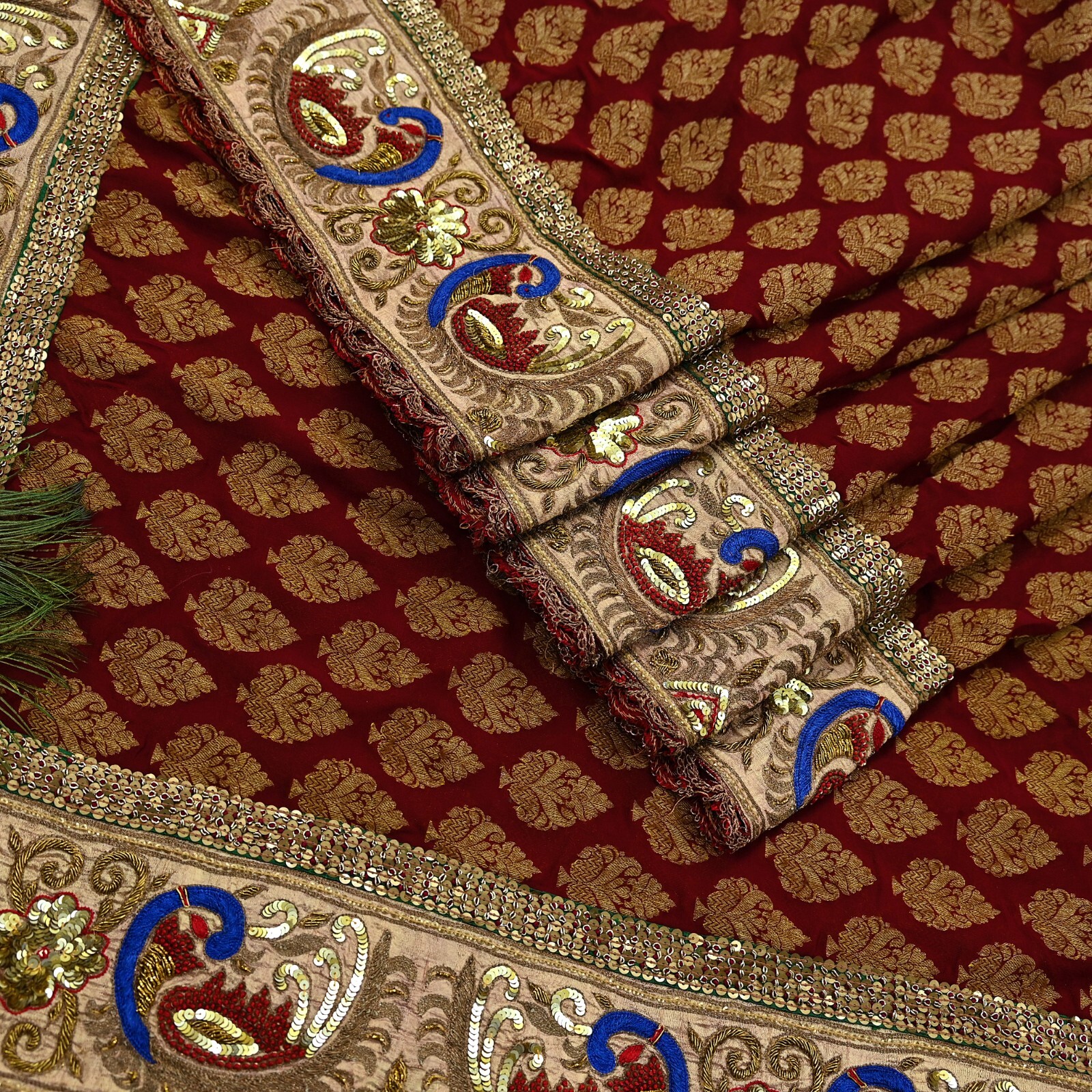 Pre-Owned Sari Georgette Silk Hand Embroidered Designer Manish Malhotra Sarees
