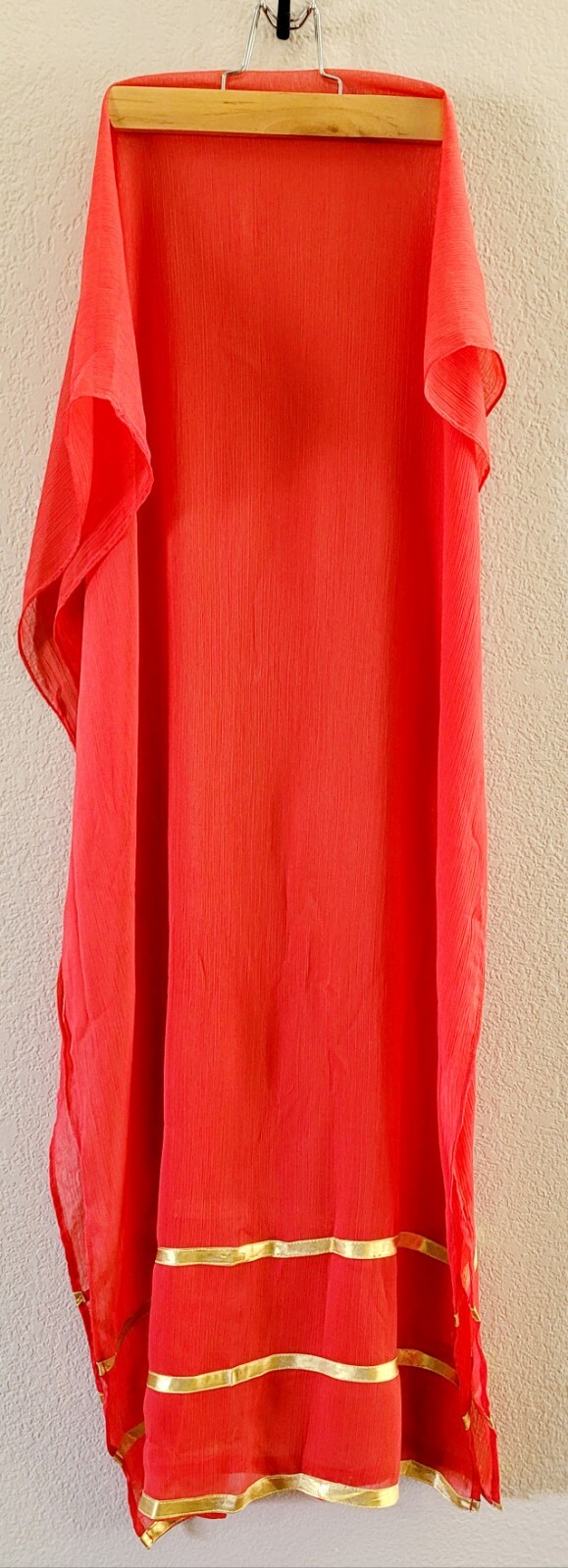 Orange Purple Shalwaar Kameez Pakistani Indian Chiffon Measurements Included