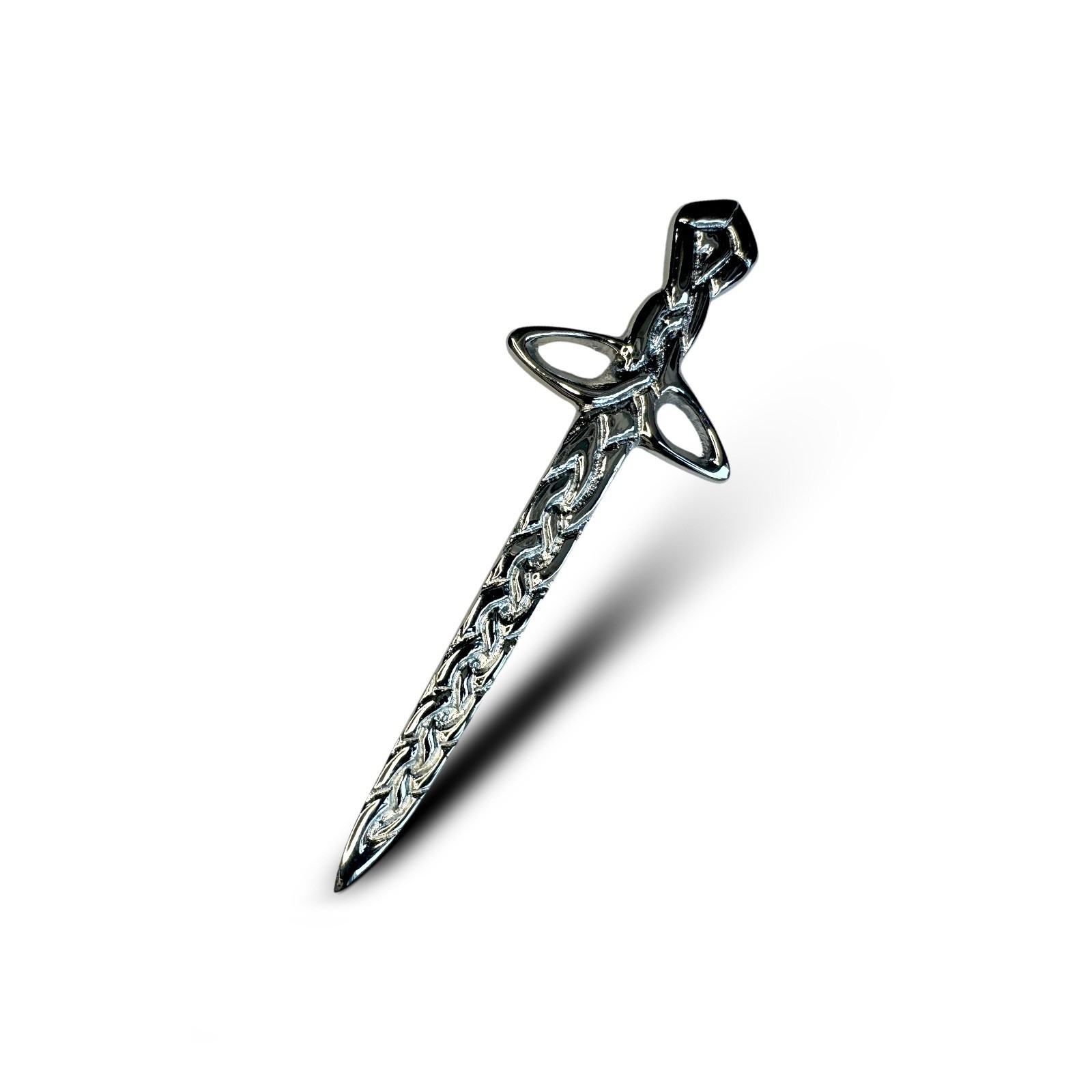 Celtic Design Scottish 4″ Nickel Chrome Finish Kilt Pin