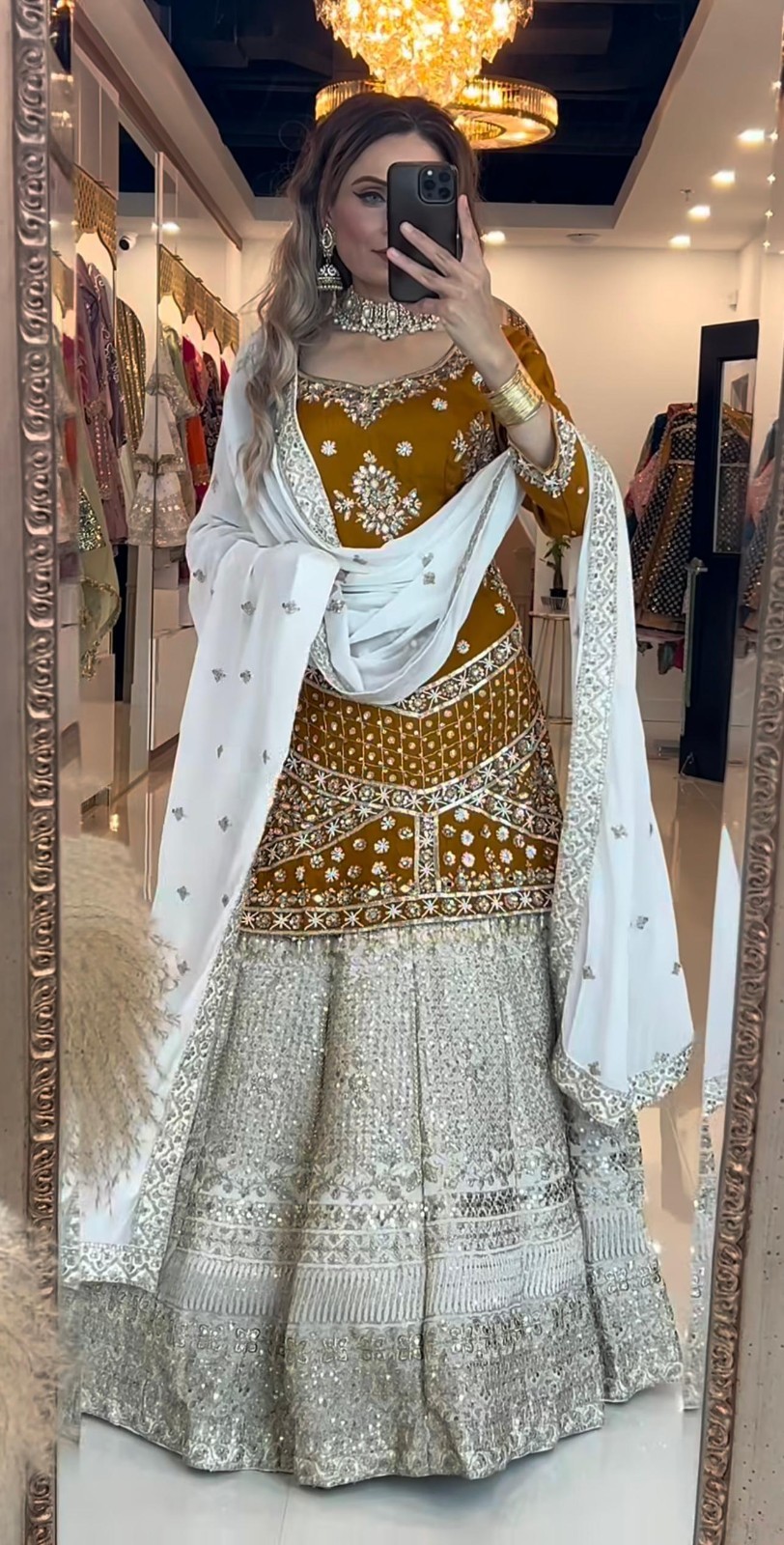 READY MADE LEHNGA CHOLI LEHENGA INDIAN WOMEN WEDDING BRIDAL PARTY WEAR PAKISTANI