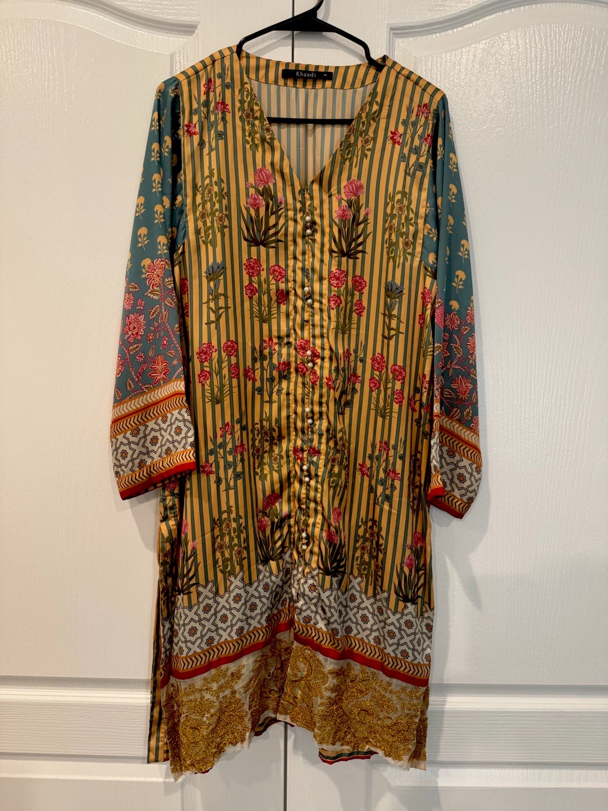 Preowned Woman’s Khaadi Sz 14 Salwar Shalwar Kameez Kurti Eid Pakistani Indian