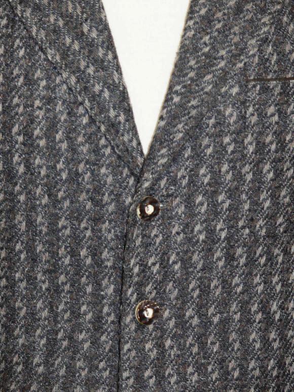 STEINBOCK BROWN Tweed WOOL JACKET Men Boys Designer SHORT SLEEVES 46 42″ Chest M