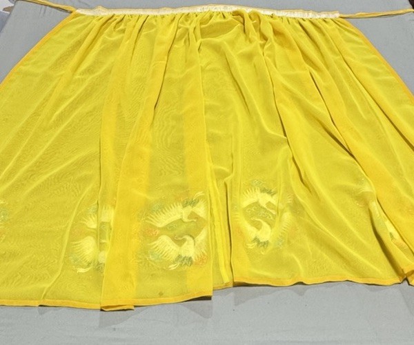 Custom Authentic Korean Hanbok Yellow Crane Formal Petite Traditional Petticoat