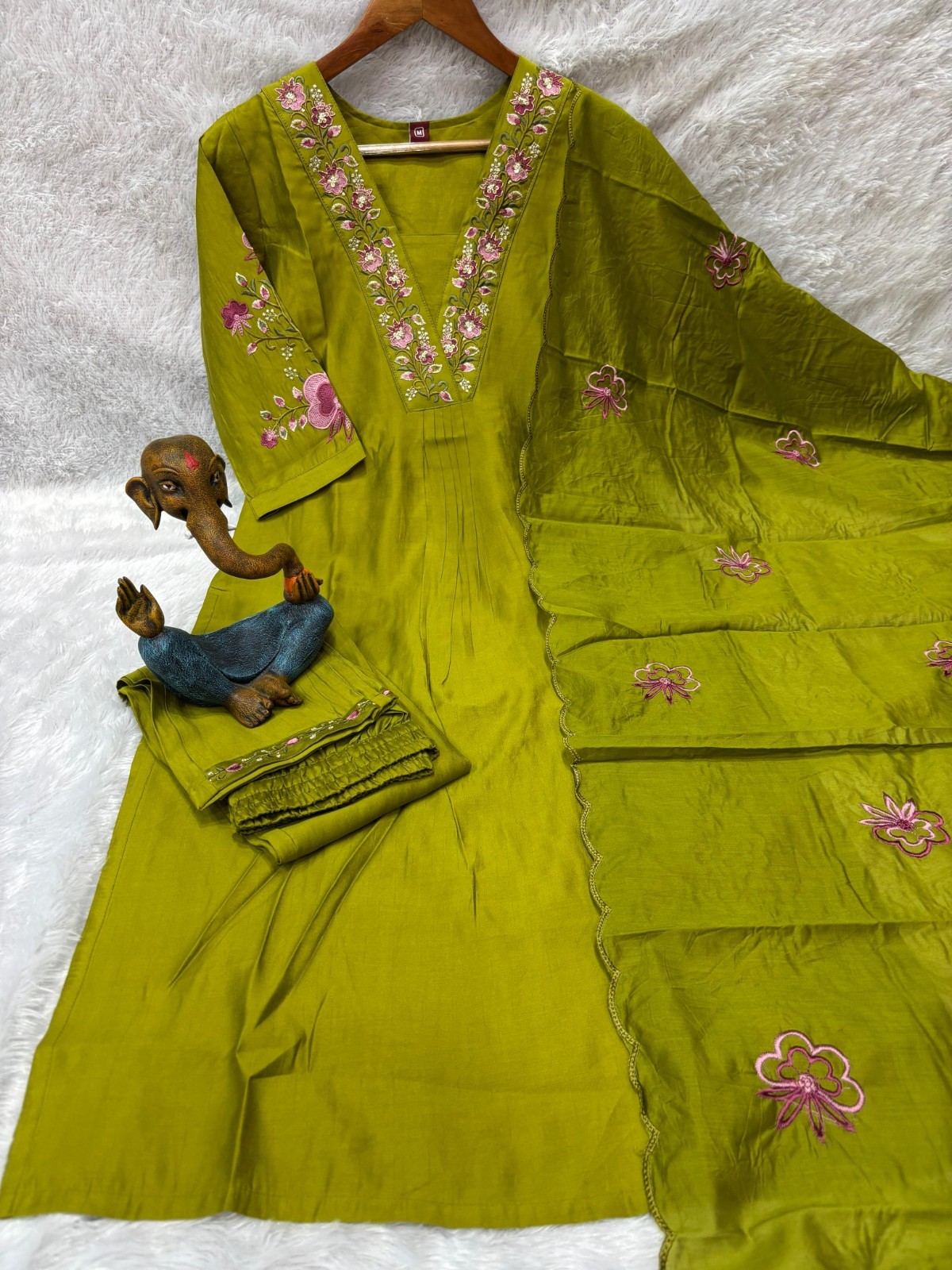 Designer Indian Pakistani Kurta Pant Dupatta Set | Bollywood Style Women Kurti