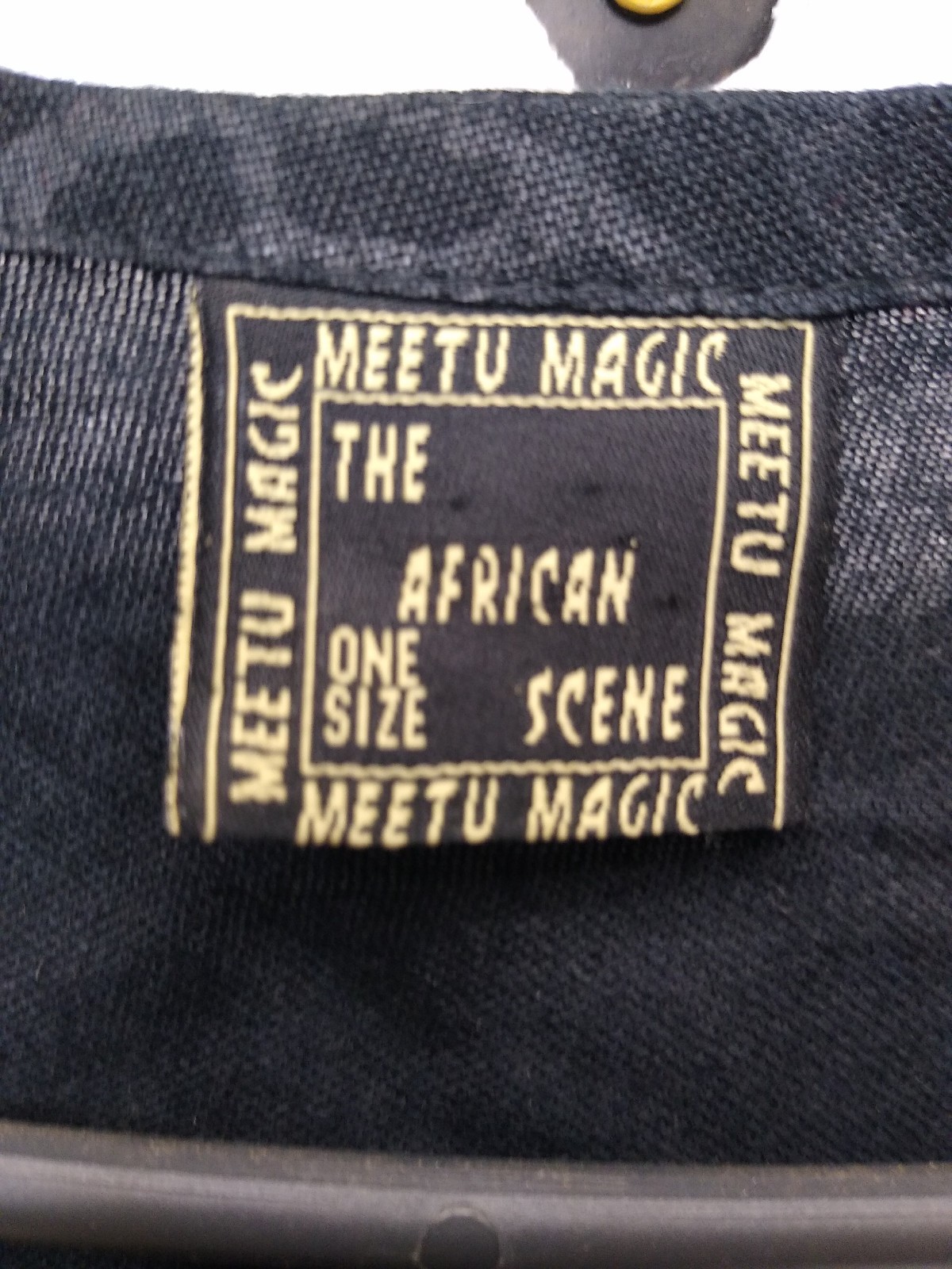 MEETU MAGIC, THE AFRICAN SCENE, 1 SIZE, BLACK/GOLD EMBROIDERY 2 PIECES