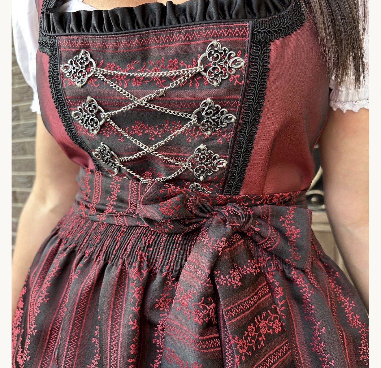 Dirndl Trachten Oktoberfest Dress Apron Medium Size 40 Beautiful Details