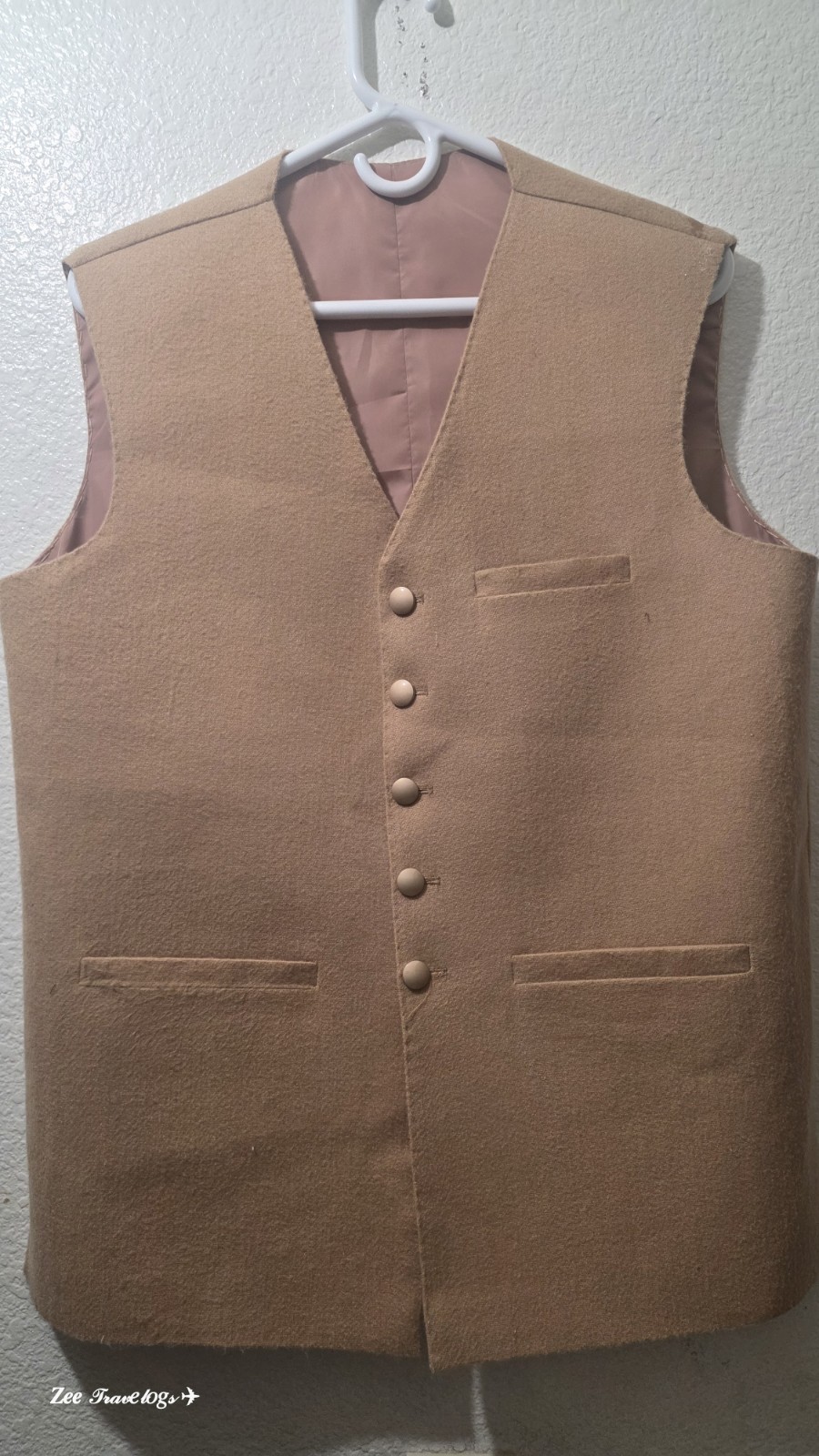 Pakistani Indian Cashmere Wool Nehru Jacket Medium Custom Tailored