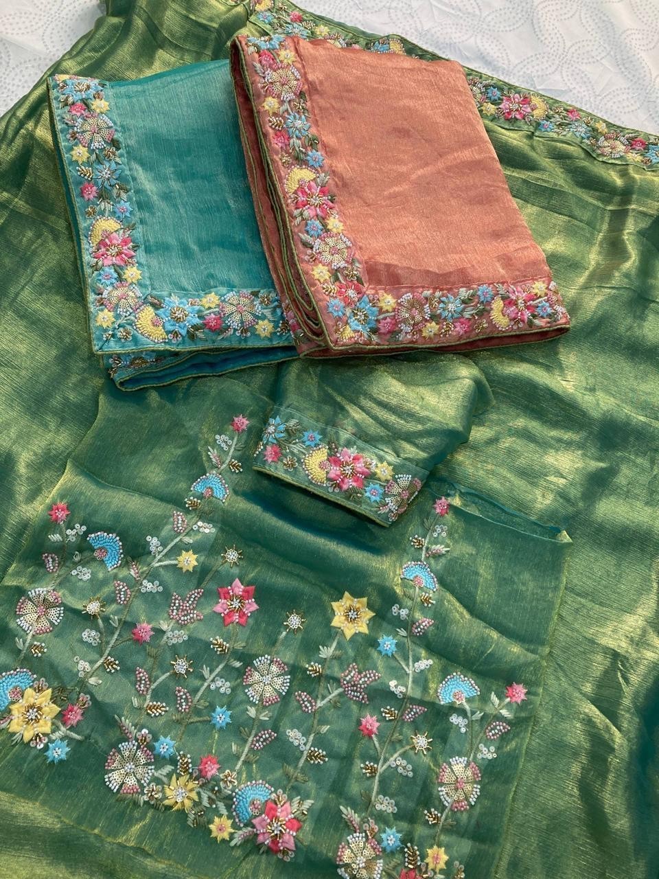 Saree Party Indian Wear Sari Designer Bollywood Blouse Wedding Ethnic Pakistani