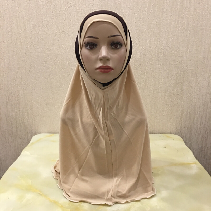 2 Piece Al Amira Hijab Islamic Prayer Hijabs Head Scarf Muslim Women Cap Shawls