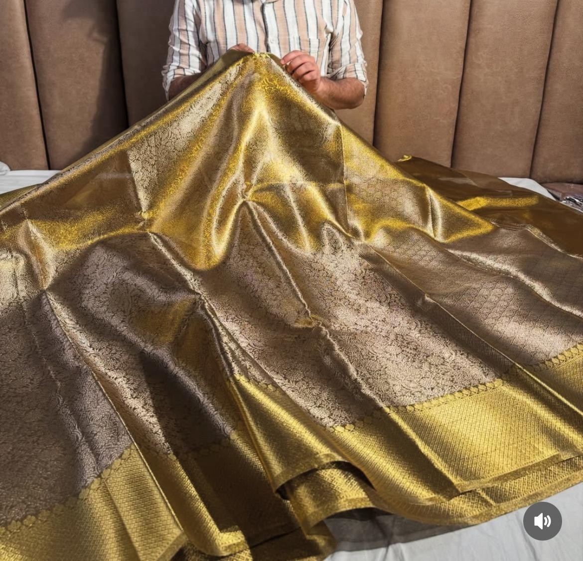 Premium Banarasi Kanjivaram Tissue Silk Saree Designer Weaving Pallu wedding