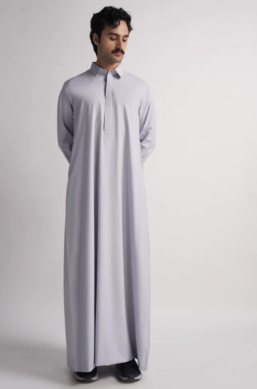 Junaid Jamshed J. Men’s Jubba Thobe Medium Gray Islamic, Brand new with tags.