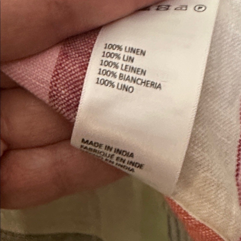 Free People Patchwork Sail Away 100% Linen Kimono One Size