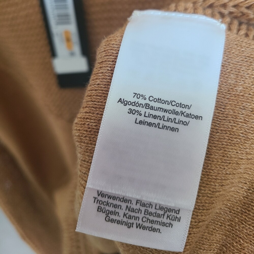 Donna Karan NY Womens Small Brown Sleeveless Top Knit Tunic Asymmetrical Shirt